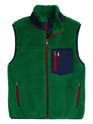 POLO RALPH LAUREN KIDS フリース ベスト | グリーン | FARFETCH JP