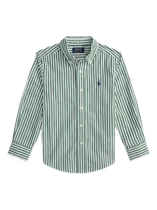 POLO RALPH LAUREN KIDS Camisa Mangas Longas Com Listras | Verde POLO RALPH LAUREN KIDS Camisa Mangas Longas Com Listras | Verde