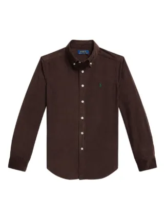 POLO RALPH LAUREN KIDS Corduroy long-sleeve Shirt | Brown | FARFETCH