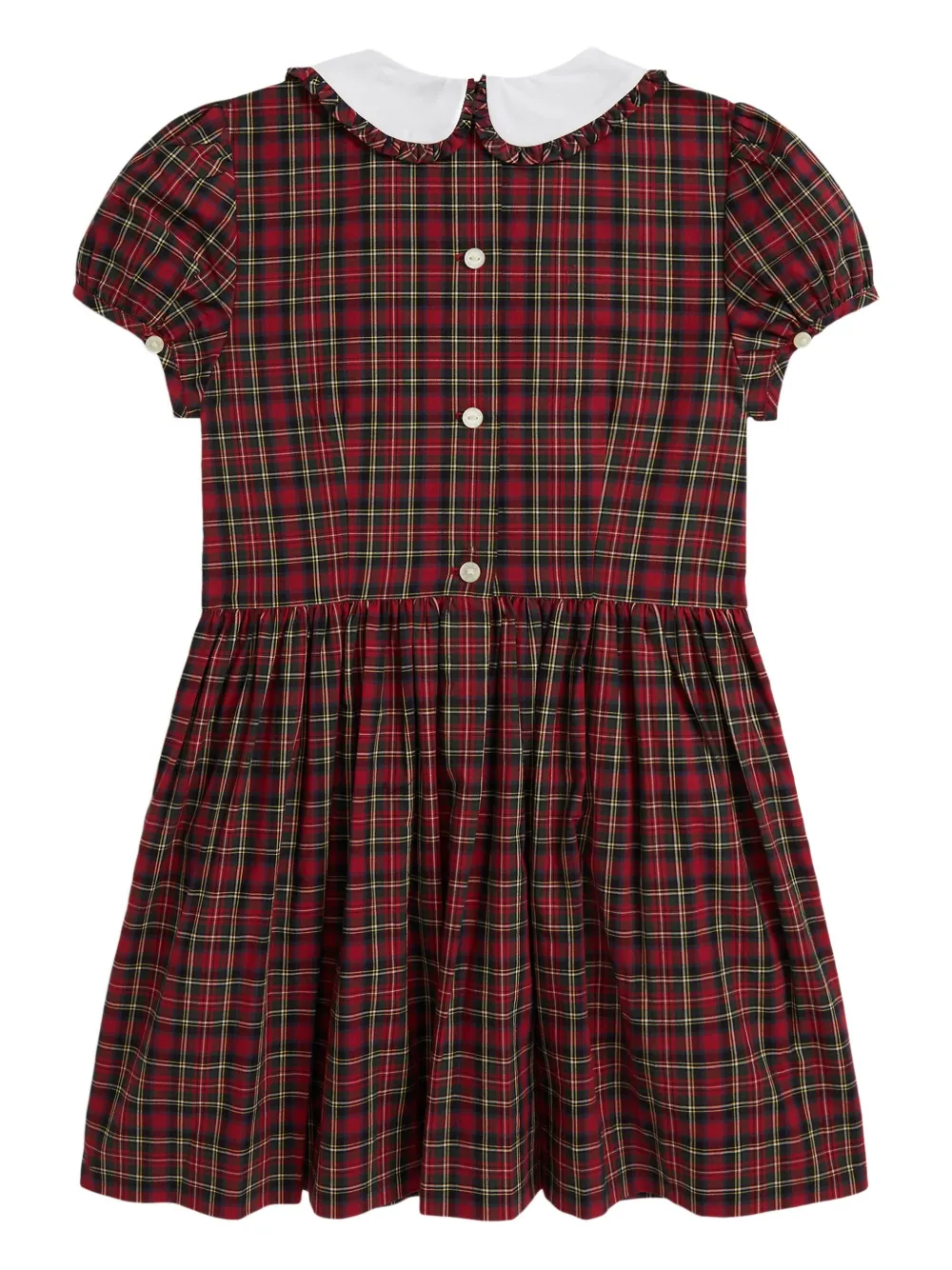 POLO RALPH LAUREN KIDS plaid short-sleeve dress | Red | Image 1
