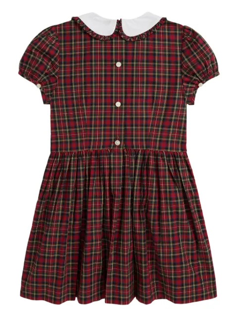 POLO RALPH LAUREN KIDS plaid short-sleeve dress