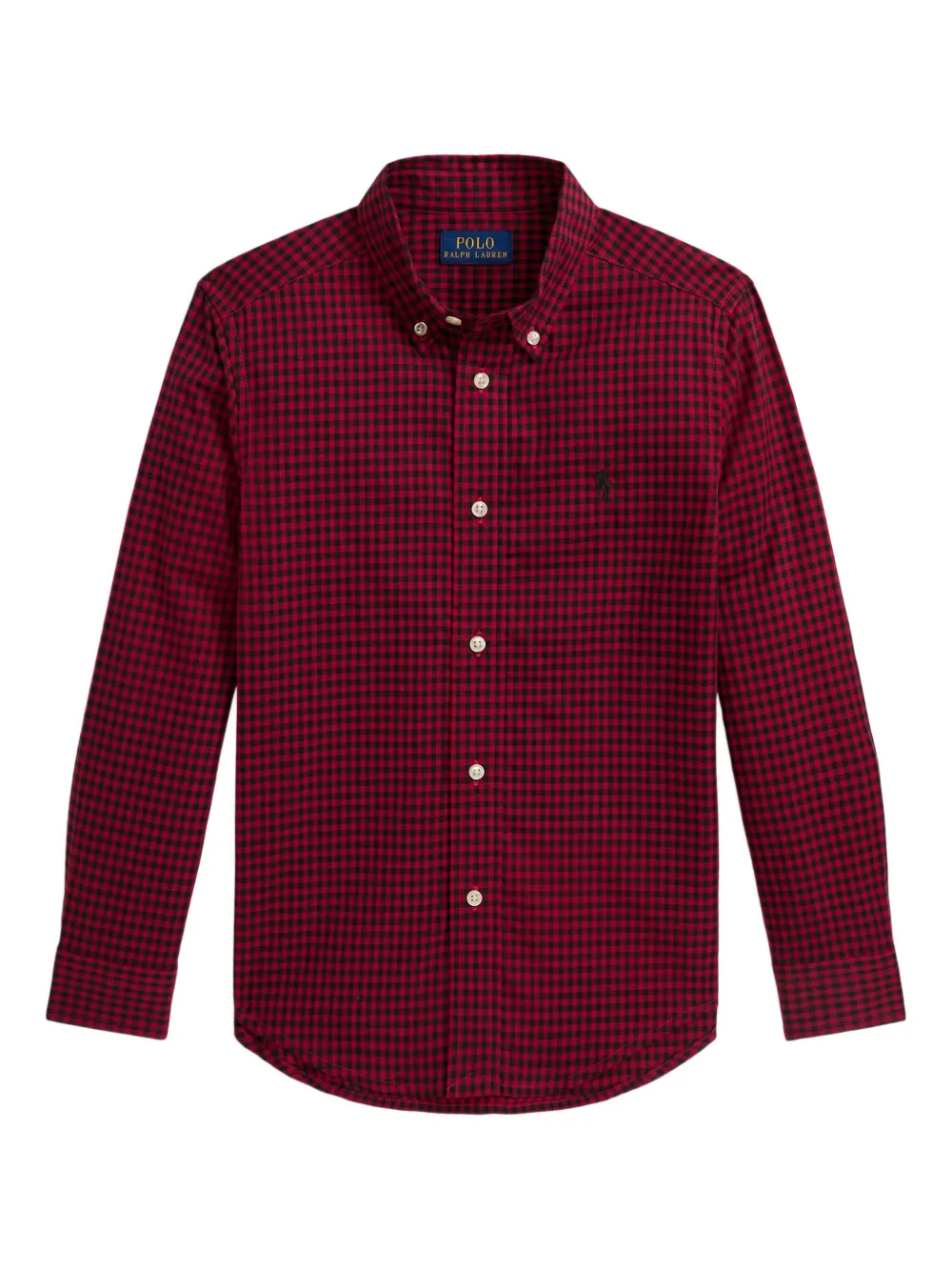 POLO RALPH LAUREN KIDS gingham long-sleeve shirt | Red | Image 1