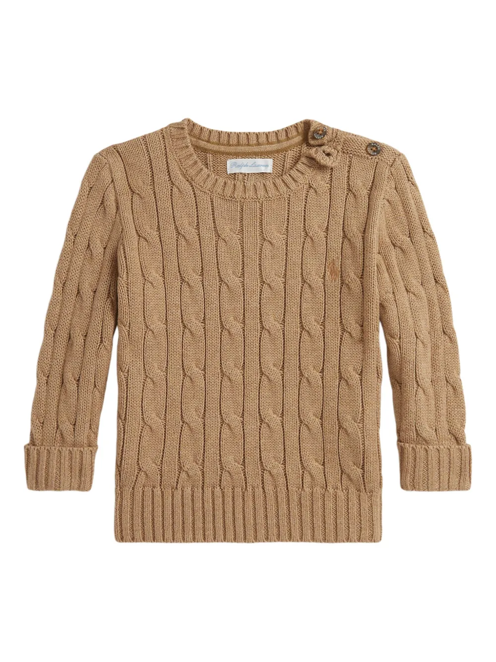 POLO RALPH LAUREN KIDS Kabelgebreide trui Bruin