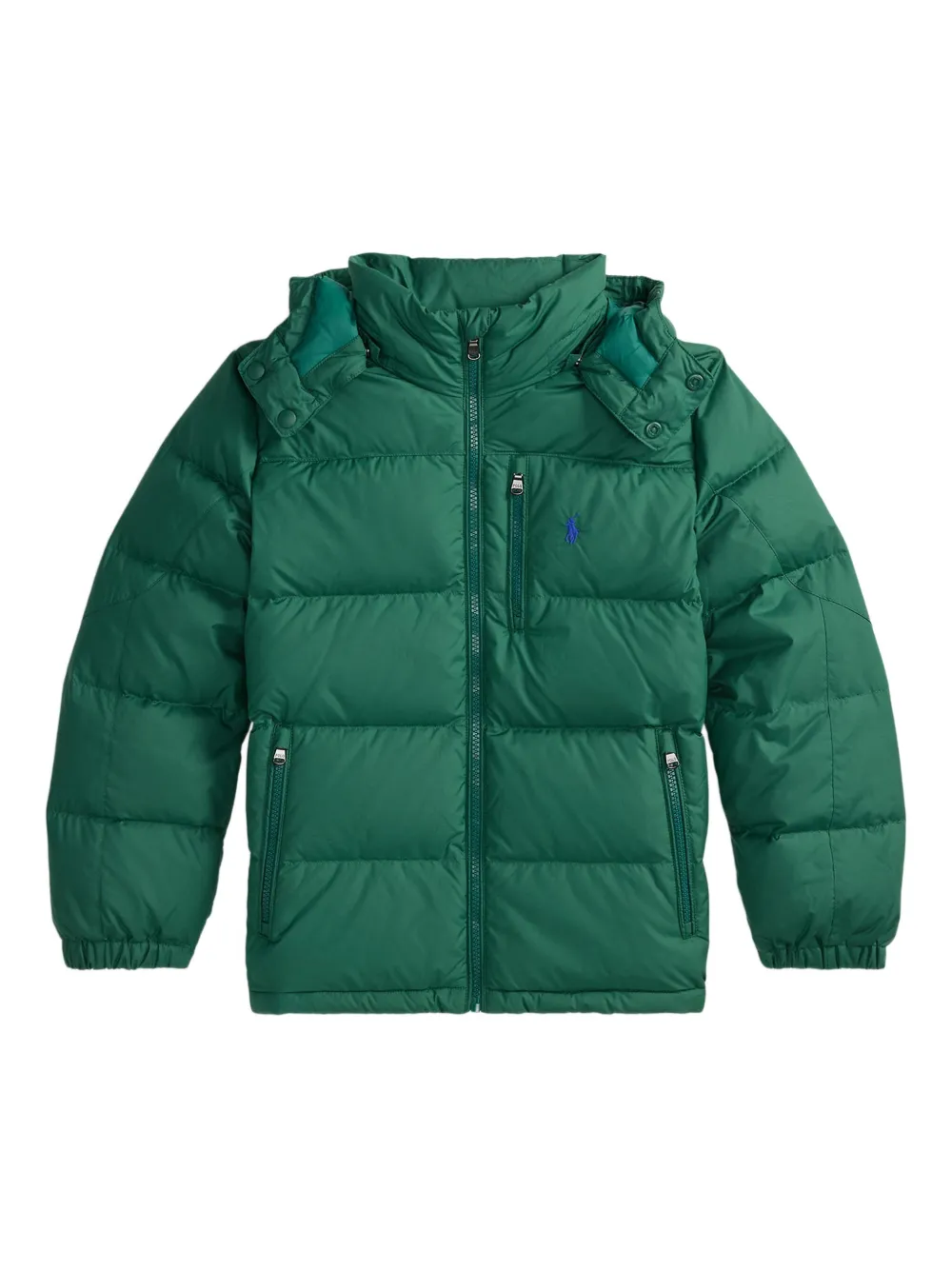 POLO RALPH LAUREN KIDS フーデッド パデッドジャケット - グリーン POLO RALPH LAUREN KIDS フーデッド パデッドジャケット - グリーン