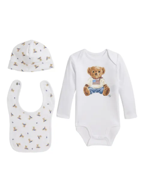 POLO RALPH LAUREN KIDS طقم أطفال بطبعة دب