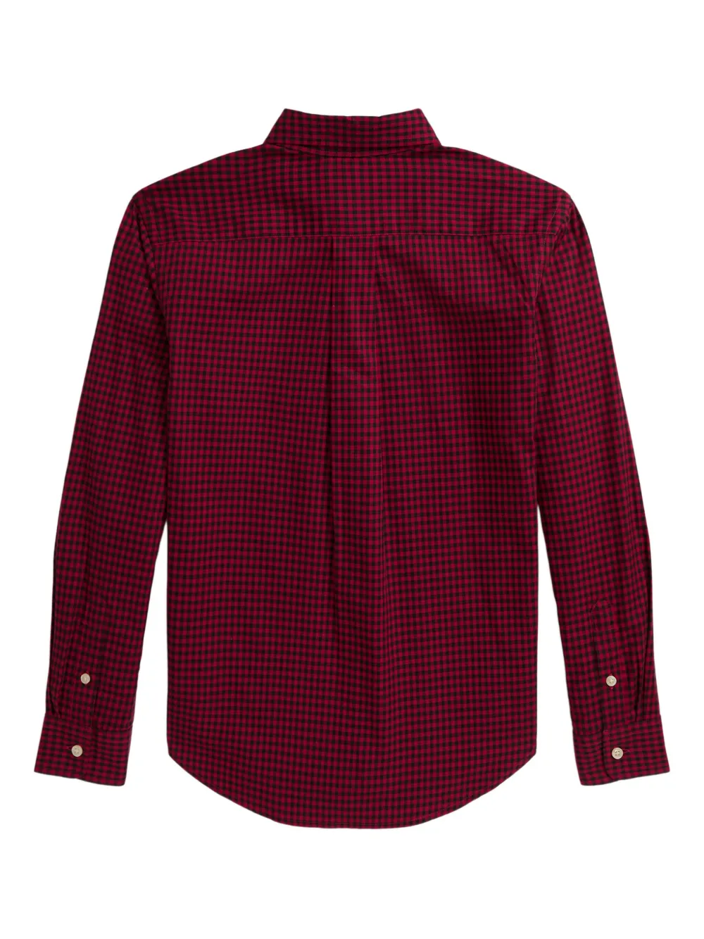 Polo Ralph Lauren Gingham Long-sleeved Shirt In Red