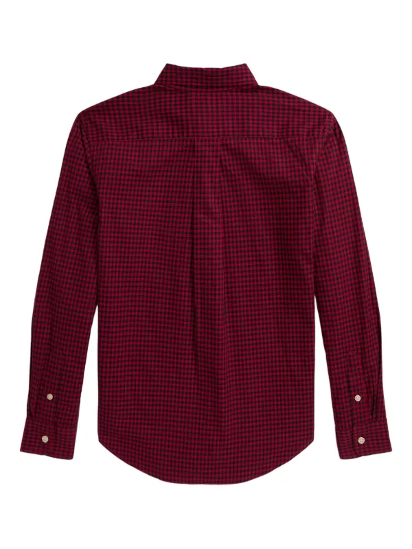 POLO RALPH LAUREN KIDS Gingham long-sleeved Shirt | Red | FARFETCH