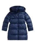 POLO RALPH LAUREN KIDS hooded long padded coat - Blue