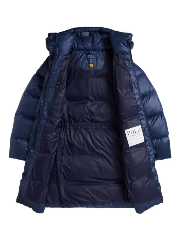 POLO RALPH LAUREN KIDS Hooded Long Padded Coat | Blue | FARFETCH