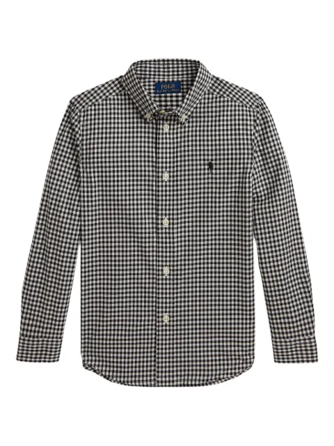 POLO RALPH LAUREN KIDS camisa manga larga con motivo de cuadros gingham