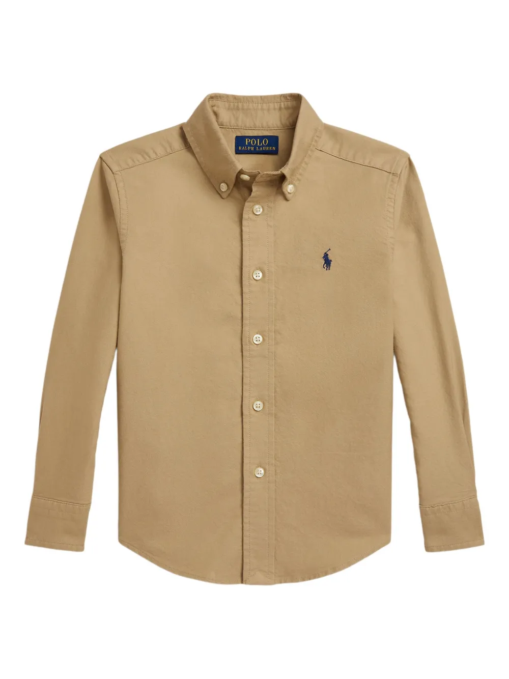 POLO RALPH LAUREN KIDS oxford cotton shirt Beige