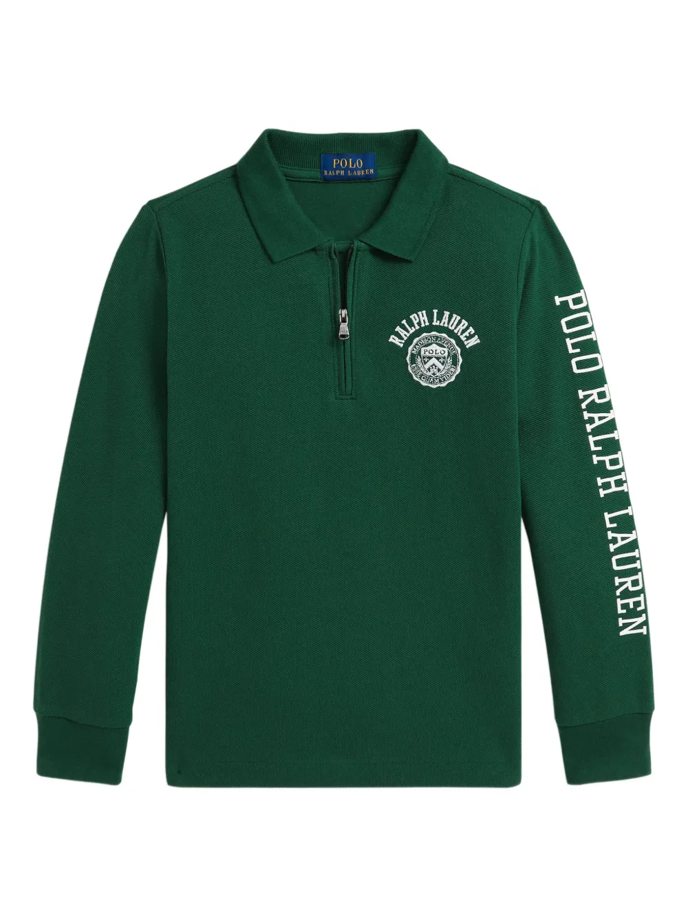 POLO RALPH LAUREN KIDS Poloshirt met rits Groen