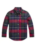 POLO RALPH LAUREN KIDS plaid check-pattern long-sleeve shirt - Red