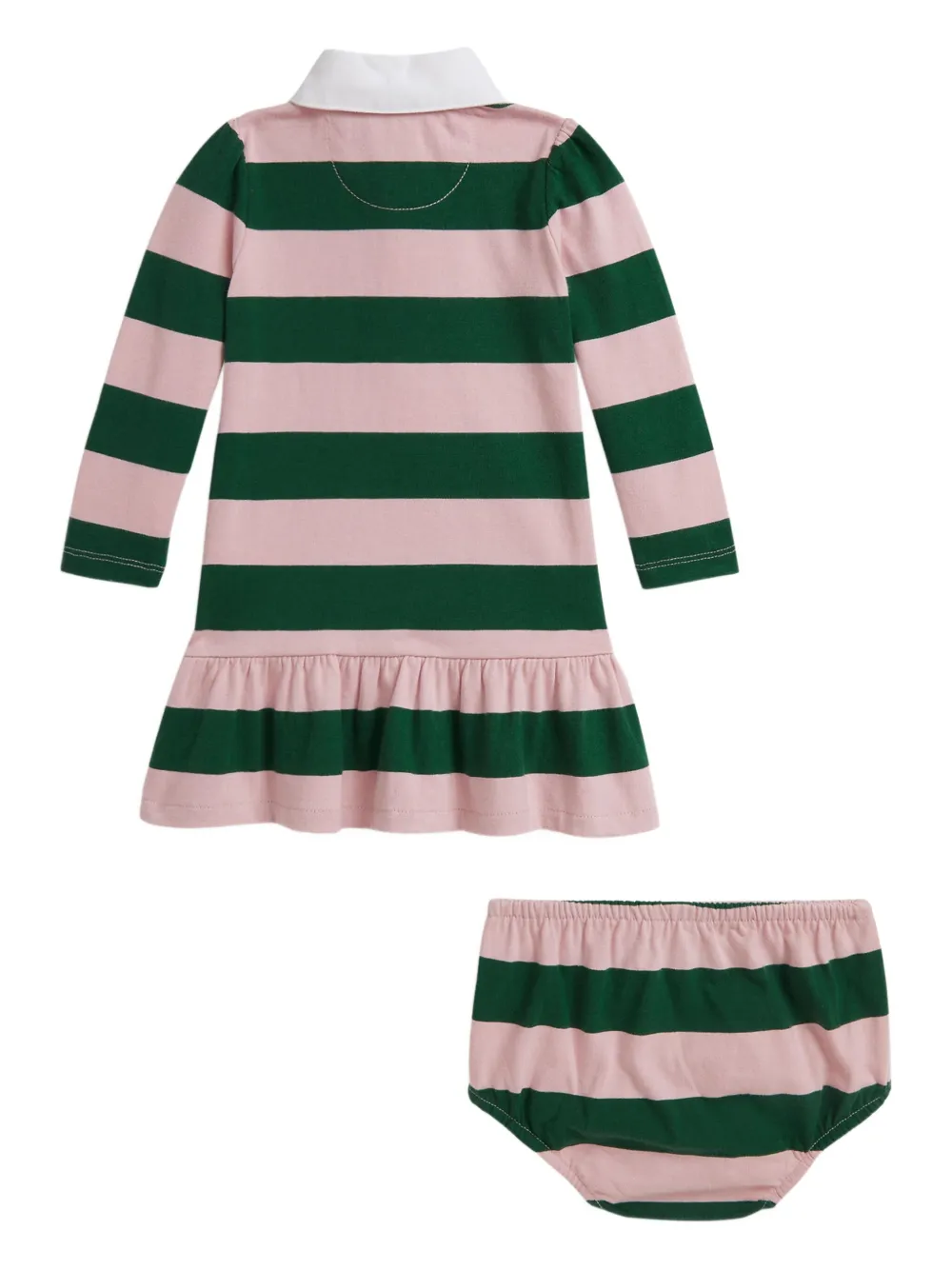 POLO RALPH LAUREN KIDS striped polo dress - Roze