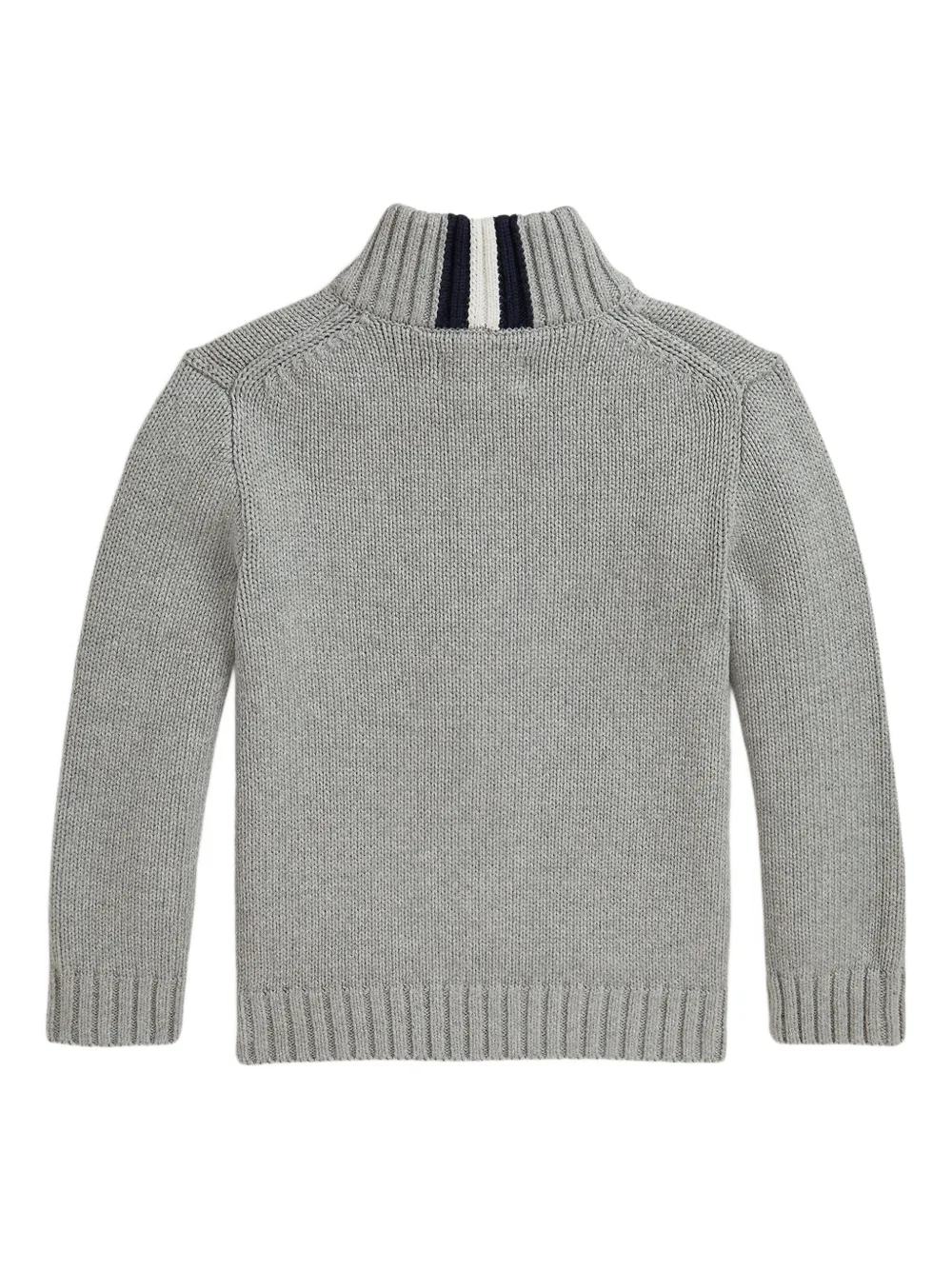 POLO RALPH LAUREN KIDS Grofgebreid vest met rits Grijs