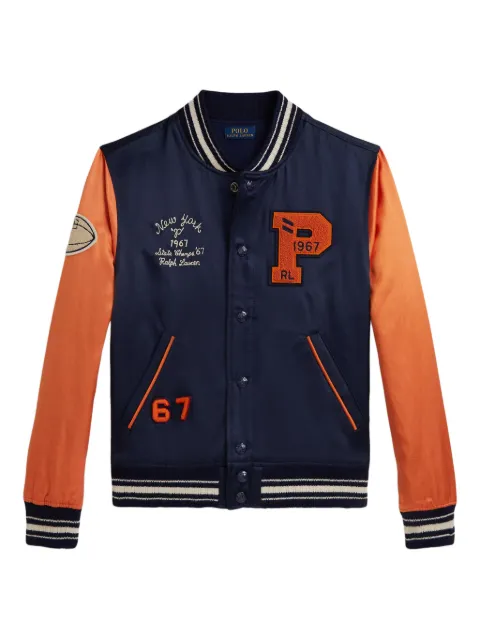 POLO RALPH LAUREN KIDS ribbed two-tone bomber jacket