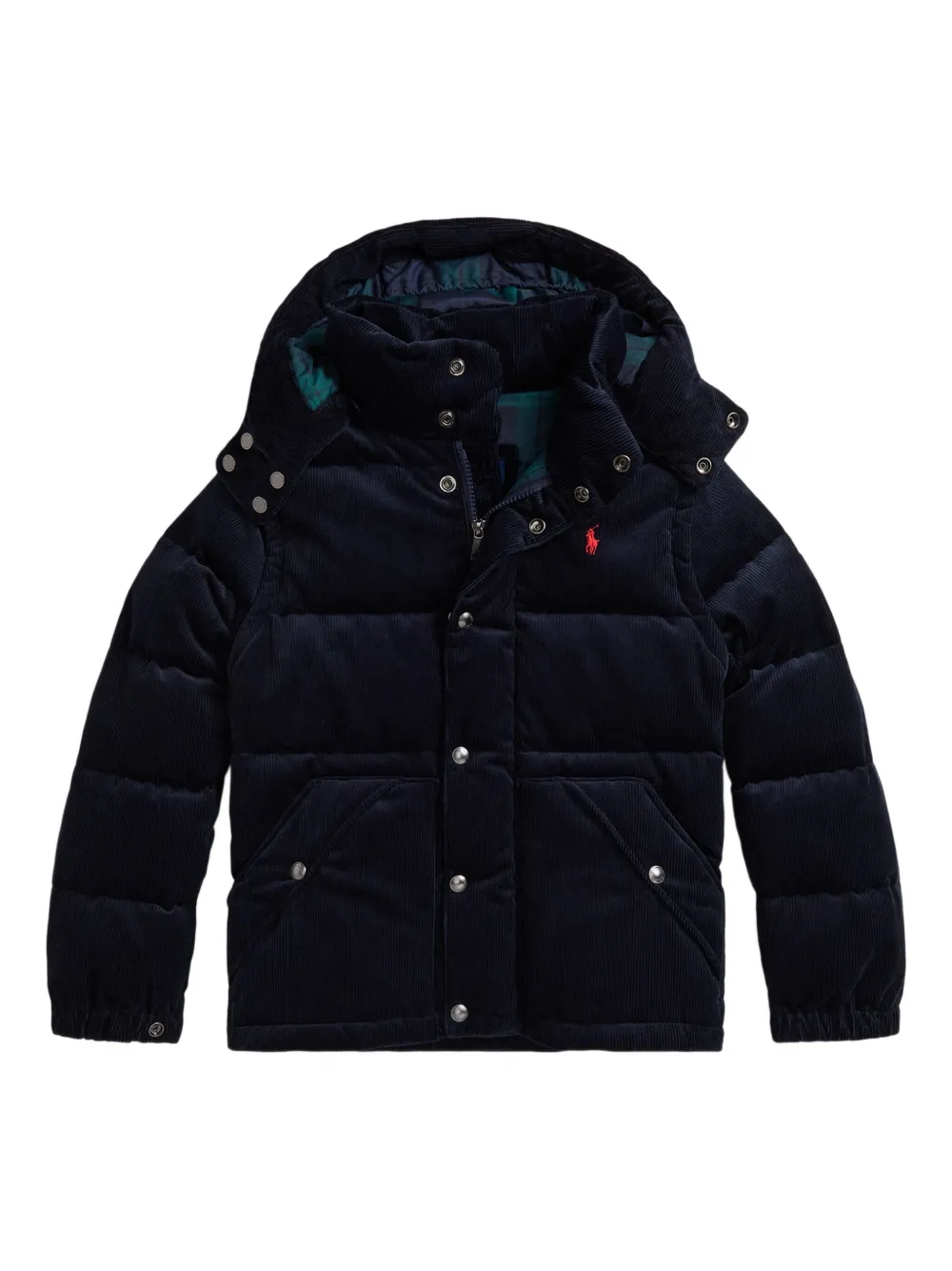 POLO RALPH LAUREN KIDS Ribfluwelen gewatteerd donsjack Blauw