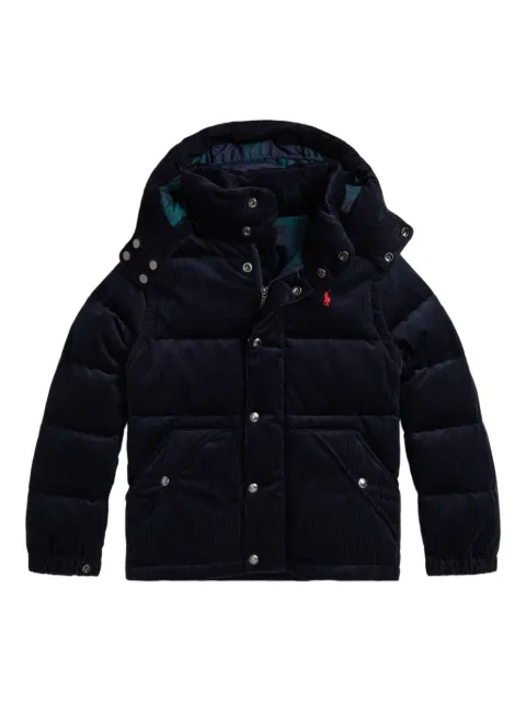 POLO RALPH LAUREN KIDS corduroy quilted puffer jacket