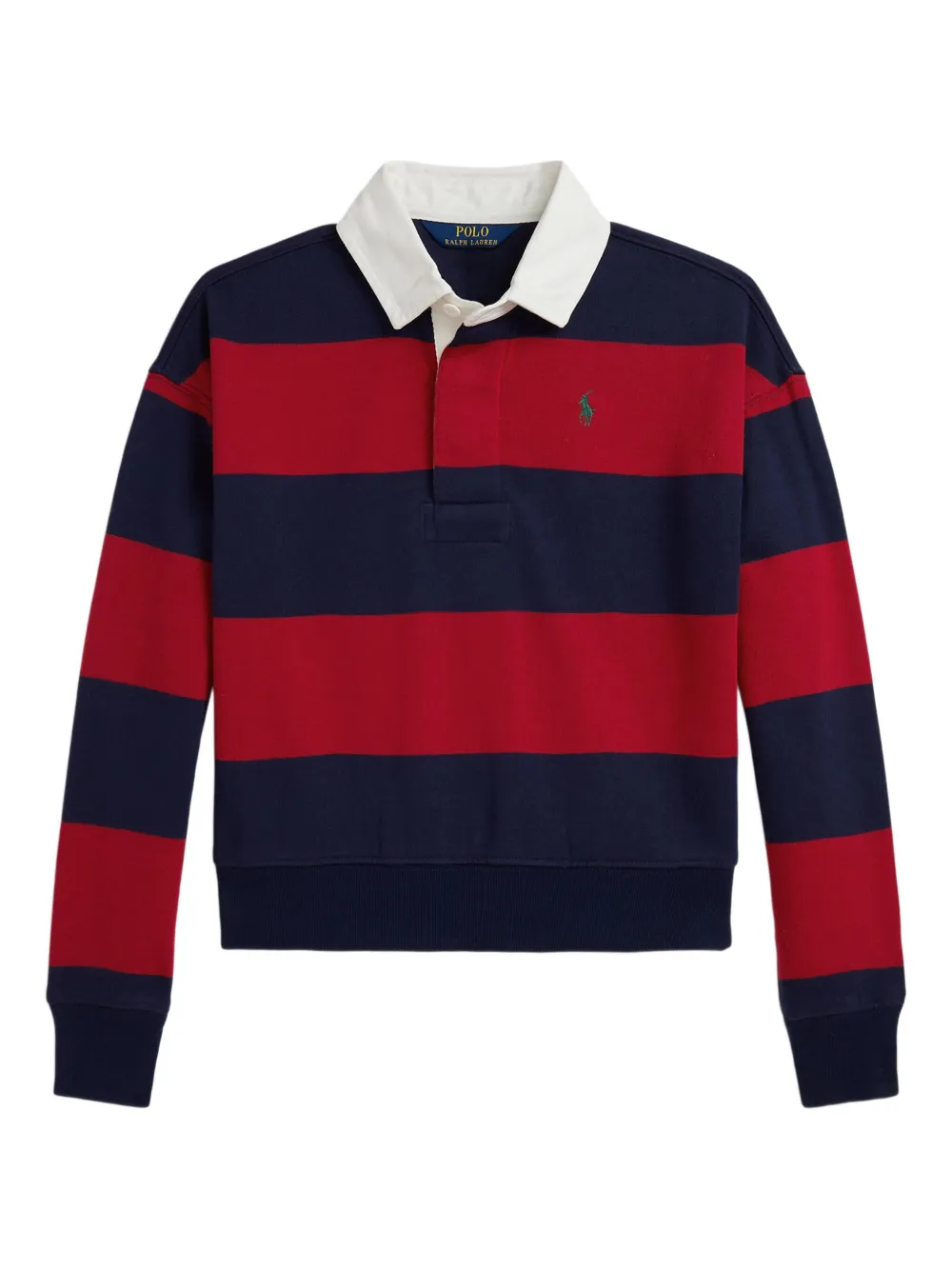POLO RALPH LAUREN KIDS Gestreept poloshirt Rood