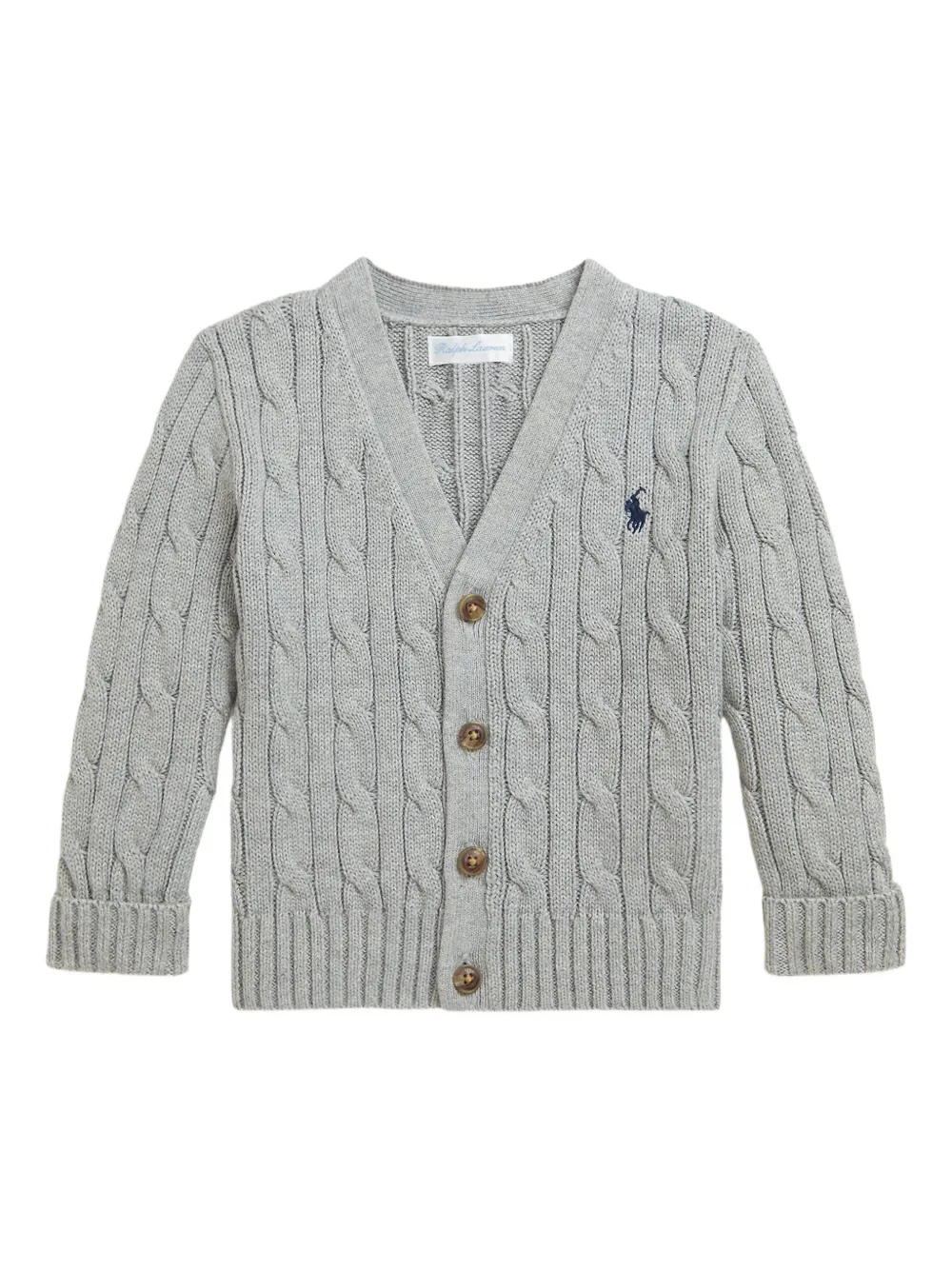 POLO RALPH LAUREN KIDS Kabelgebreid vest Grijs