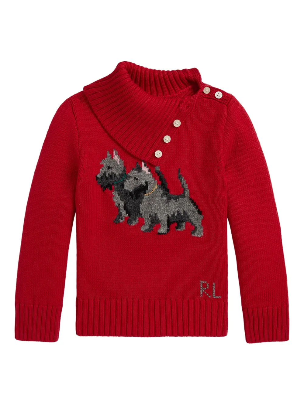 POLO RALPH LAUREN KIDS Coltrui met knoopsluiting Rood