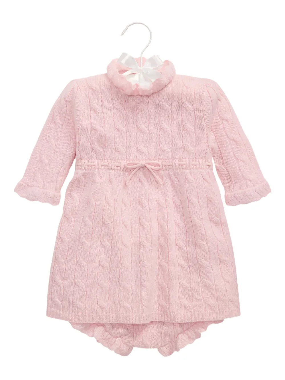 POLO RALPH LAUREN KIDS Kabelgebreide jurk set Roze