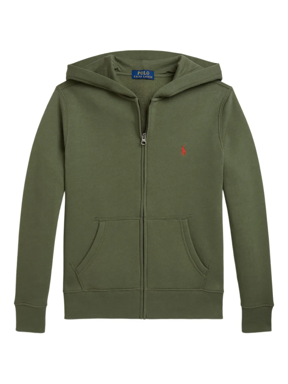 POLO RALPH LAUREN KIDS fleece zip-up hoodie Groen