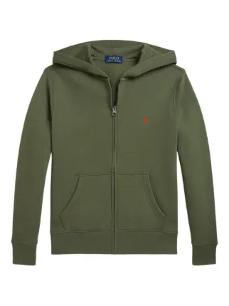 Polo Ralph Lauren スイングトップ フーディー オリーブ カーキ POLO RALPH LAUREN KIDS Fleece zip-up Hoodie | Green | FARFETCH