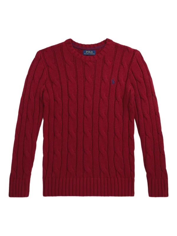 POLO RALPH LAUREN KIDS ケーブルニット セーター | レッド | FARFETCH JP
