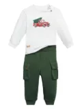 POLO RALPH LAUREN KIDS truck-print jersey two-piece set - Green