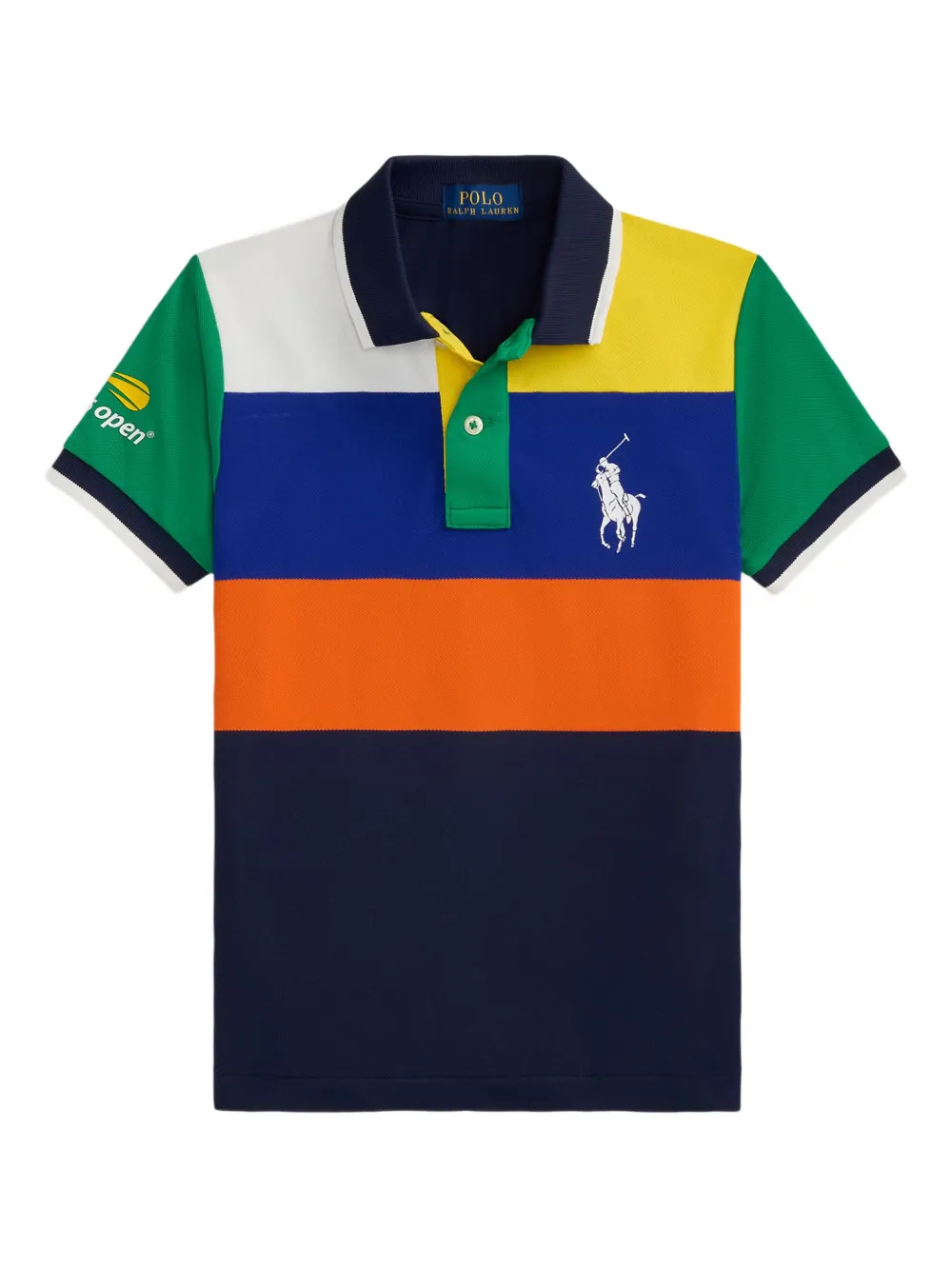 POLO RALPH LAUREN KIDS colour-block polo shirt Blauw
