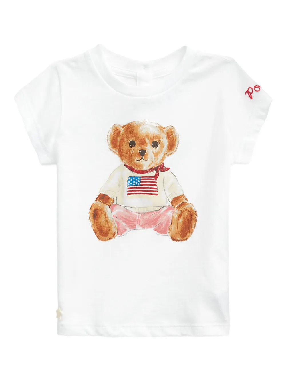 POLO RALPH LAUREN KIDS T-shirt met teddybeerprint Wit