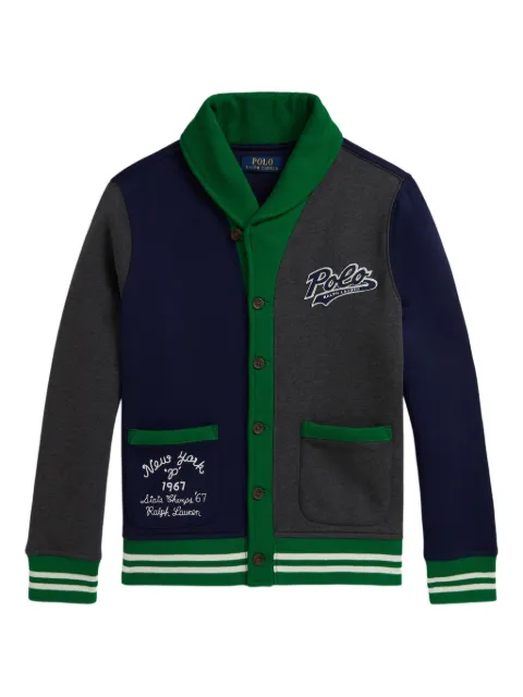 POLO RALPH LAUREN KIDS shawl-collar fleece cardigan