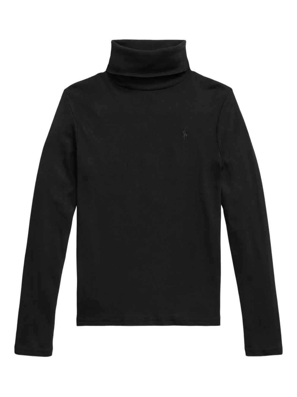 POLO RALPH LAUREN KIDS T-shirt met col en lange mouwen Zwart