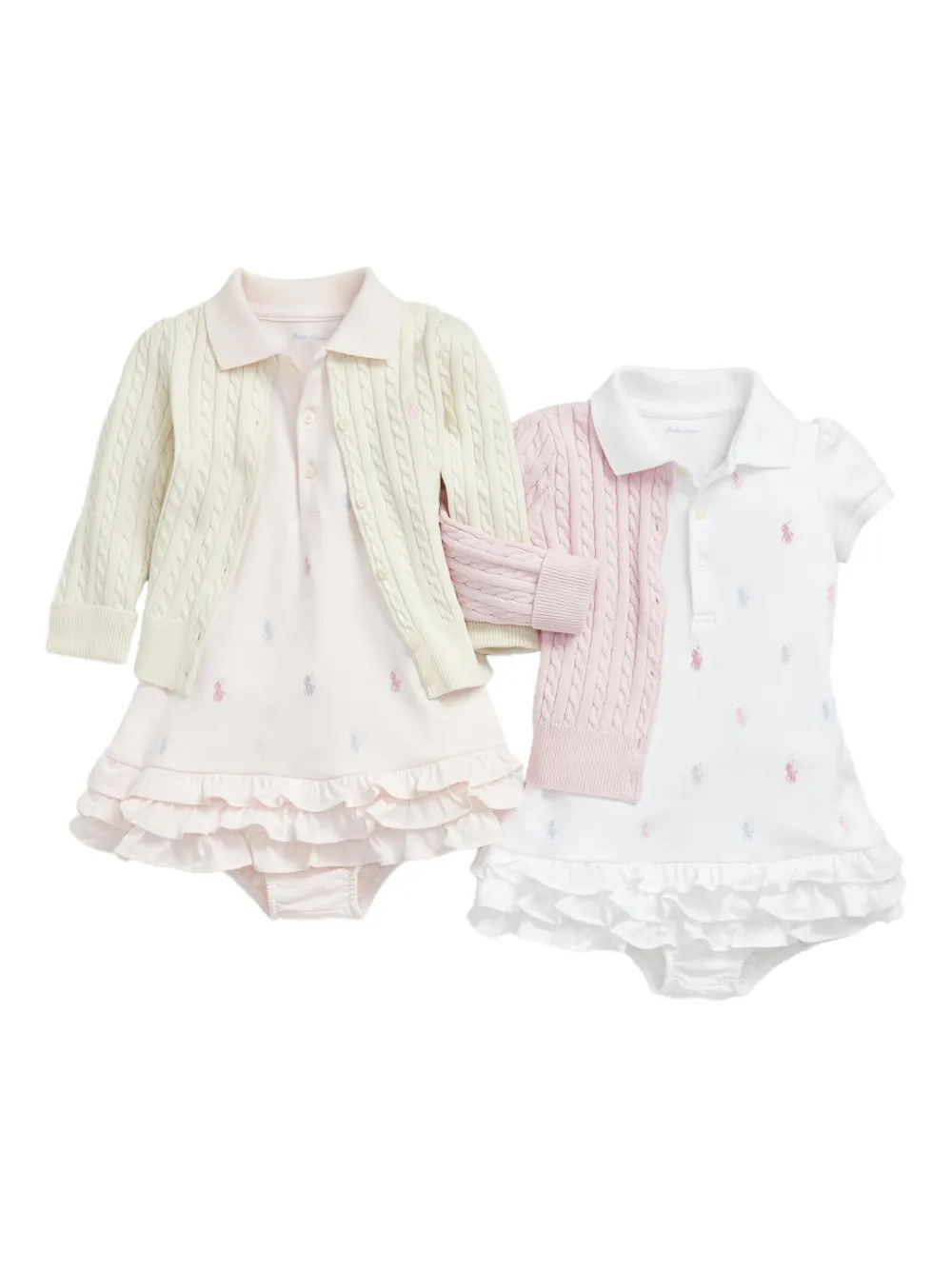 POLO RALPH LAUREN KIDS Polojurk set met ruches Roze
