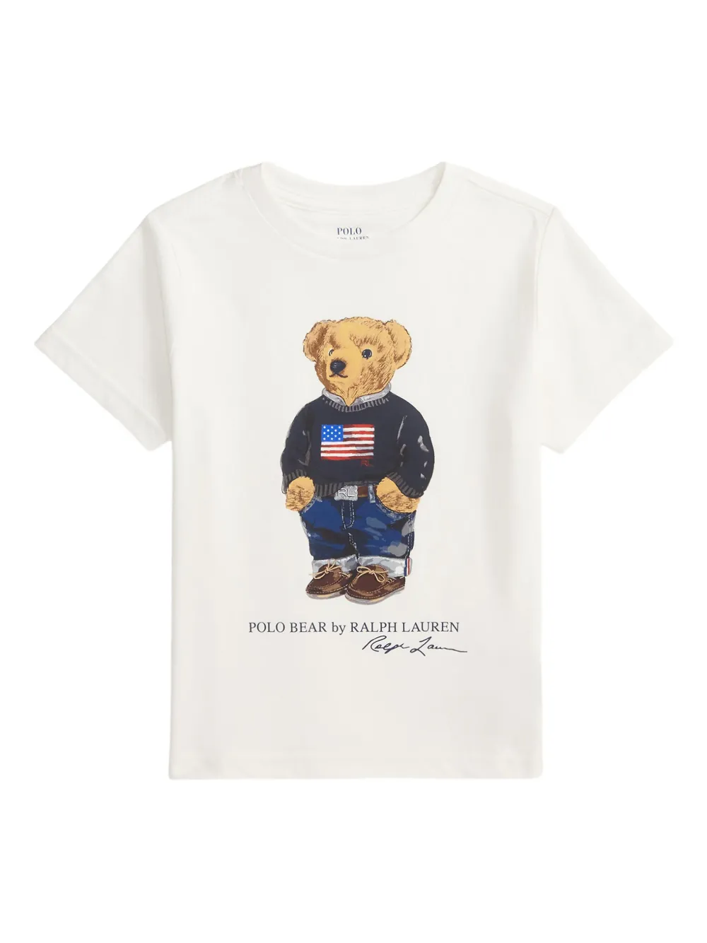 POLO RALPH LAUREN KIDS Polo Bear crew-neck T-shirt Wit