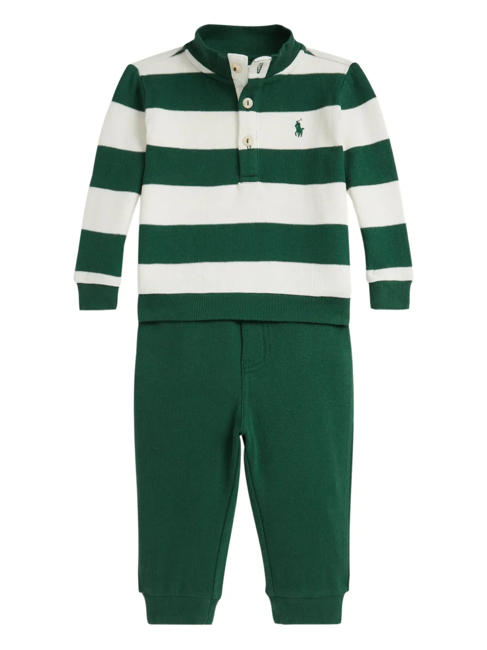 POLO RALPH LAUREN KIDS Gestreept trainingspak Groen