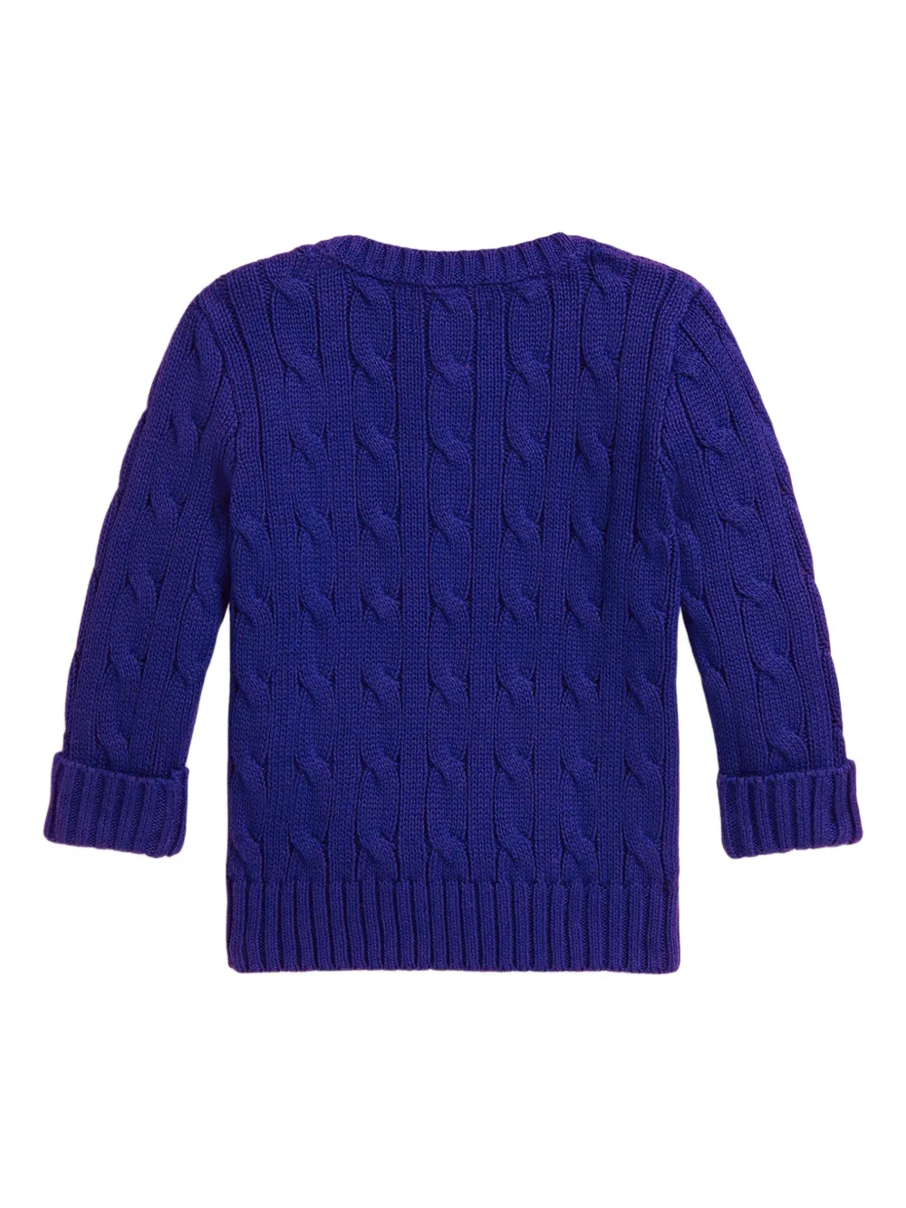 POLO RALPH LAUREN KIDS Kabelgebreide katoenen trui Blauw