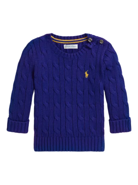 POLO RALPH LAUREN KIDS cable-knit cotton sweater