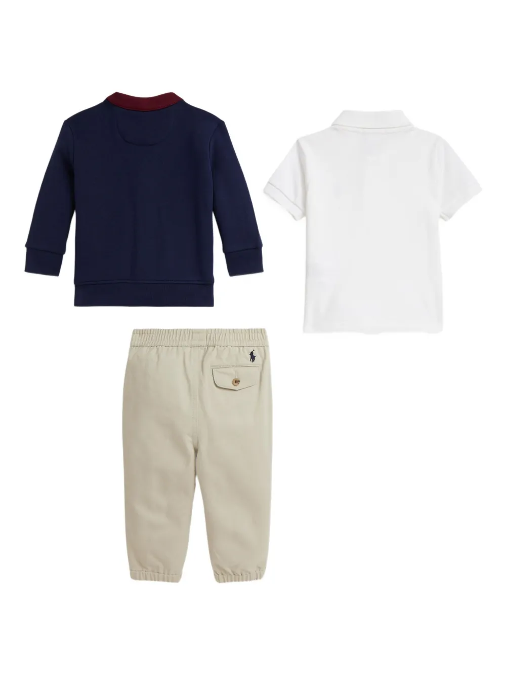 POLO RALPH LAUREN KIDS Set van drie gebreide vesten en broeken Blauw