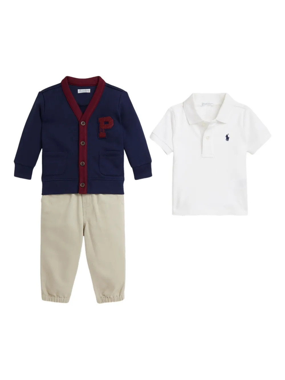 POLO RALPH LAUREN KIDS Set van drie gebreide vesten en broeken Blauw