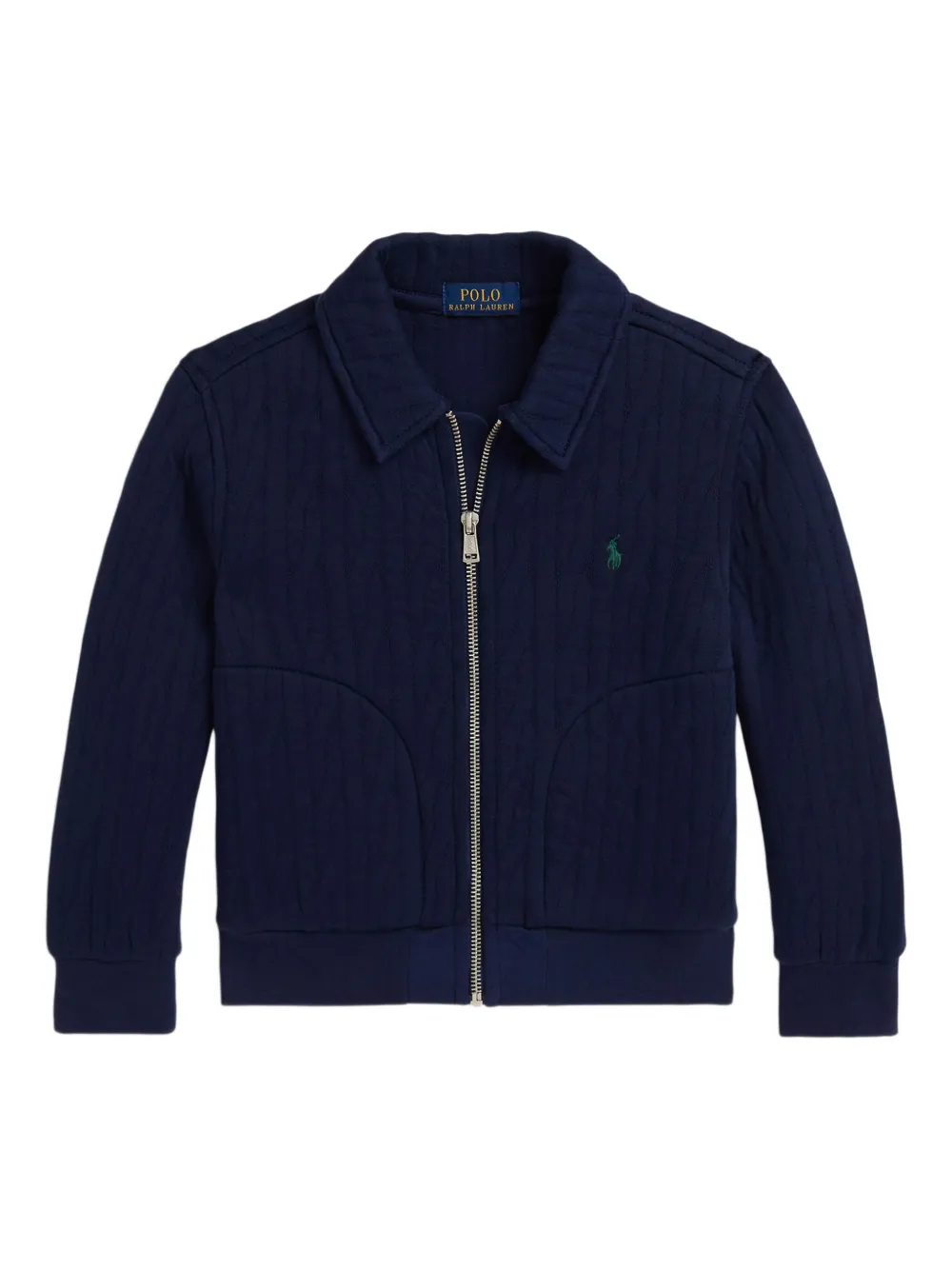 POLO RALPH LAUREN KIDS Kabelgebreide gewatteerde sweater Blauw