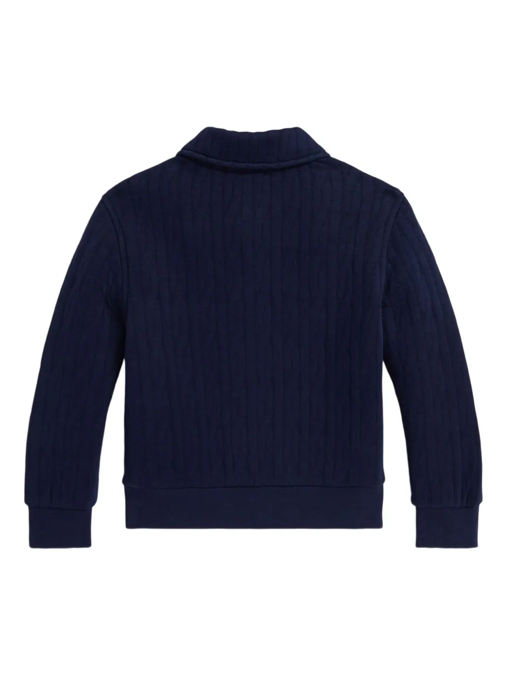 POLO RALPH LAUREN KIDS Kabelgebreide gewatteerde sweater Blauw