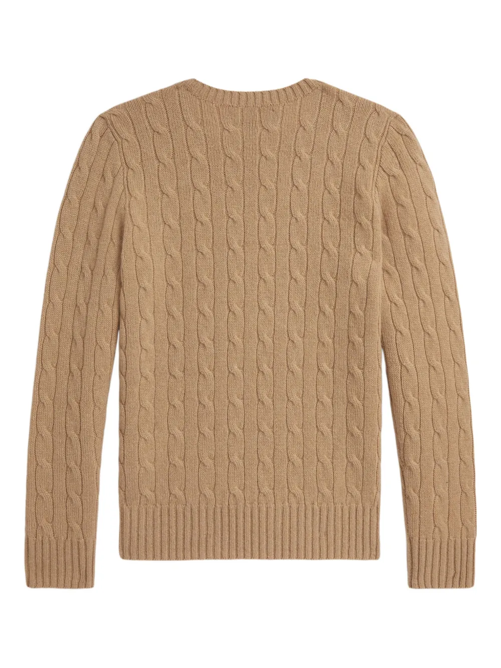 POLO RALPH LAUREN KIDS Kabelgebreide trui met ronde hals Beige