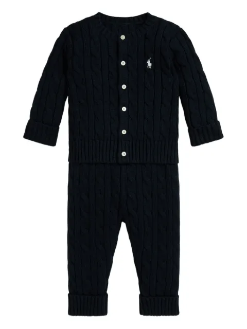 POLO RALPH LAUREN KIDS cable-knit trousers set