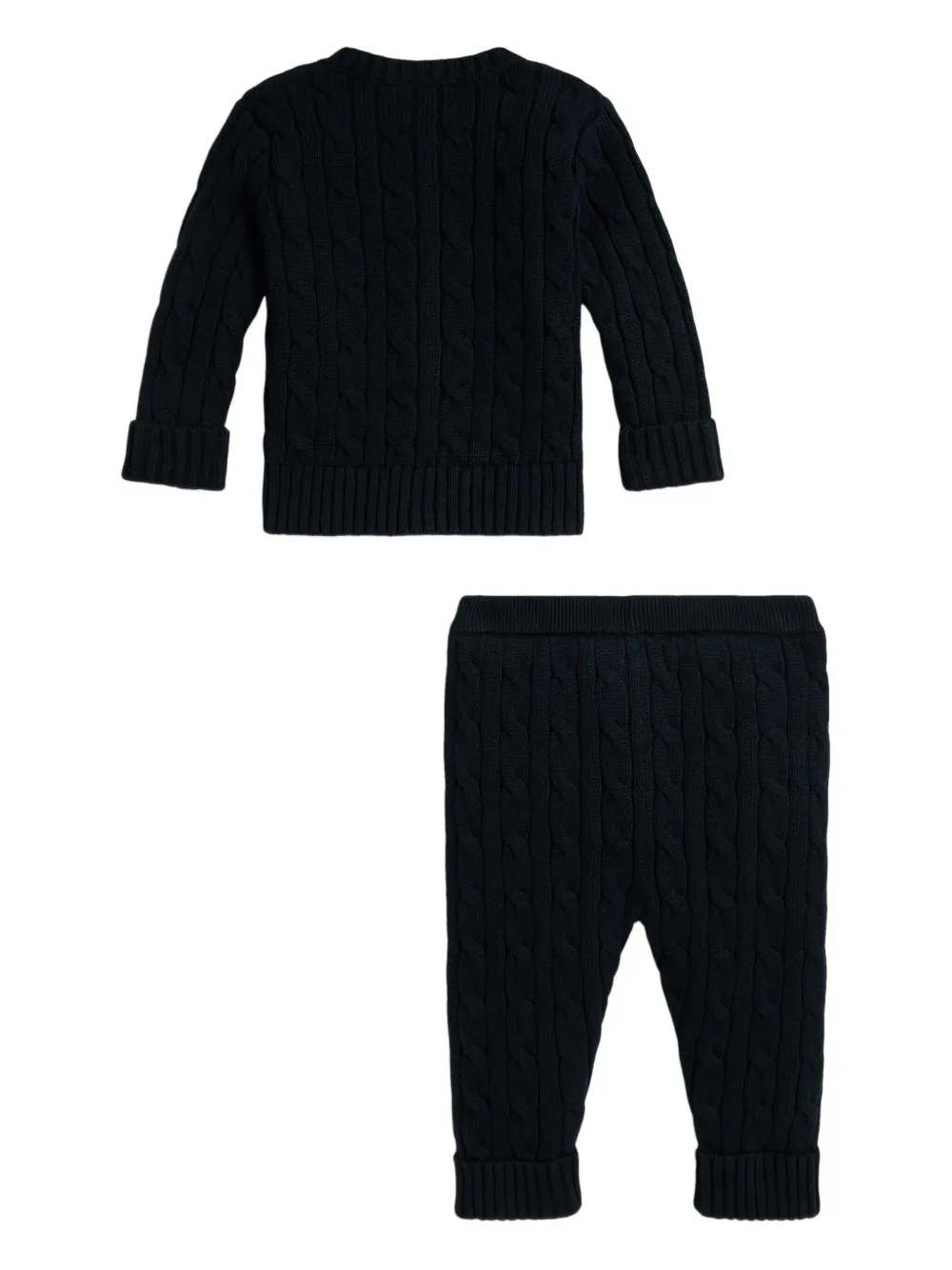 POLO RALPH LAUREN KIDS Kabelgebreide broek Blauw
