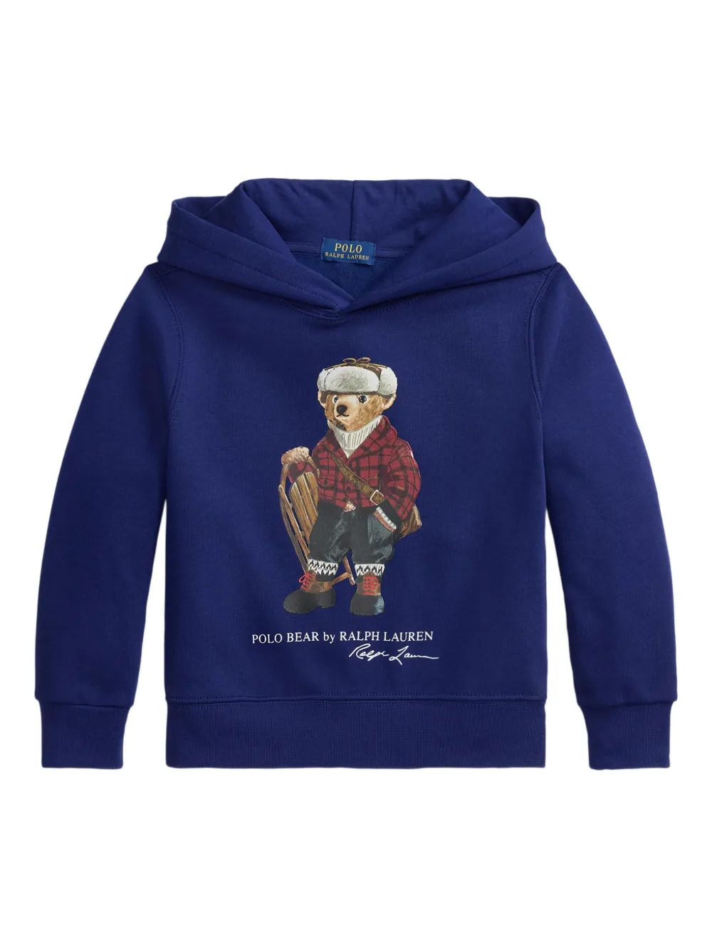 POLO RALPH LAUREN KIDS graphic long-sleeve hoodie - ブルー POLO RALPH LAUREN KIDS graphic long-sleeve hoodie - ブルー