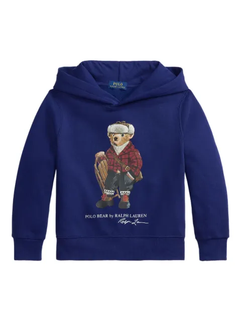 POLO RALPH LAUREN KIDS graphic long-sleeve hoodie