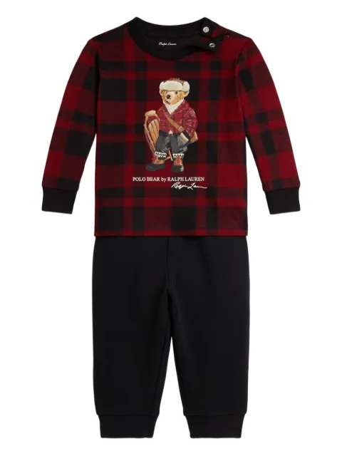 POLO RALPH LAUREN KIDS logo-print check-pattern (set of two)