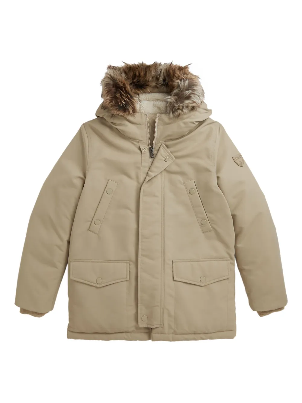 POLO RALPH LAUREN KIDS faux-fur parka Beige